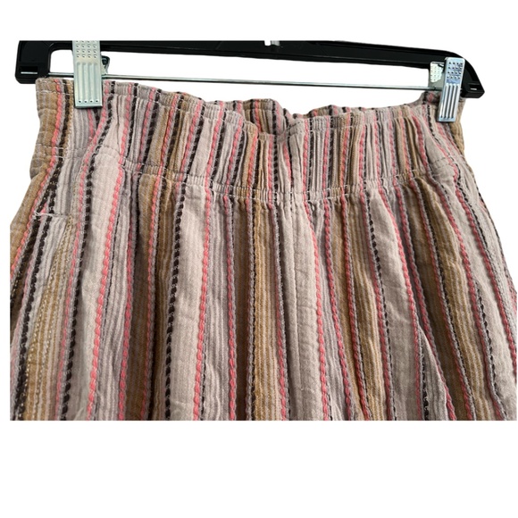 Free People Striped Wide-Leg Pants in Tan and Pink - Picture 5 of 10